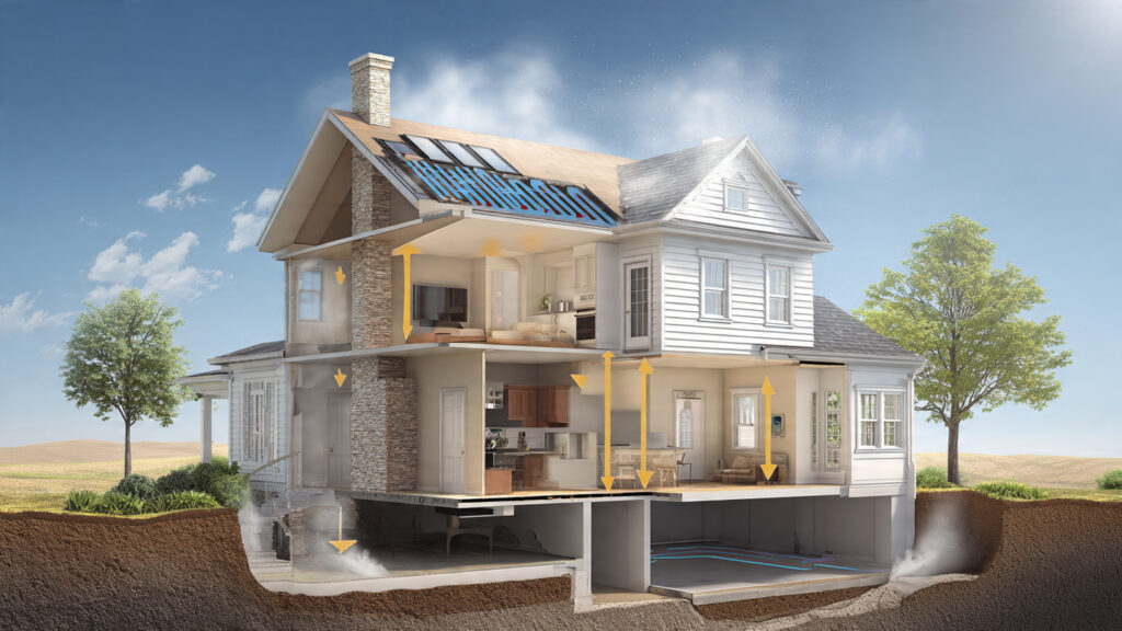 Vapor barrier basement system installed in a US crawl space