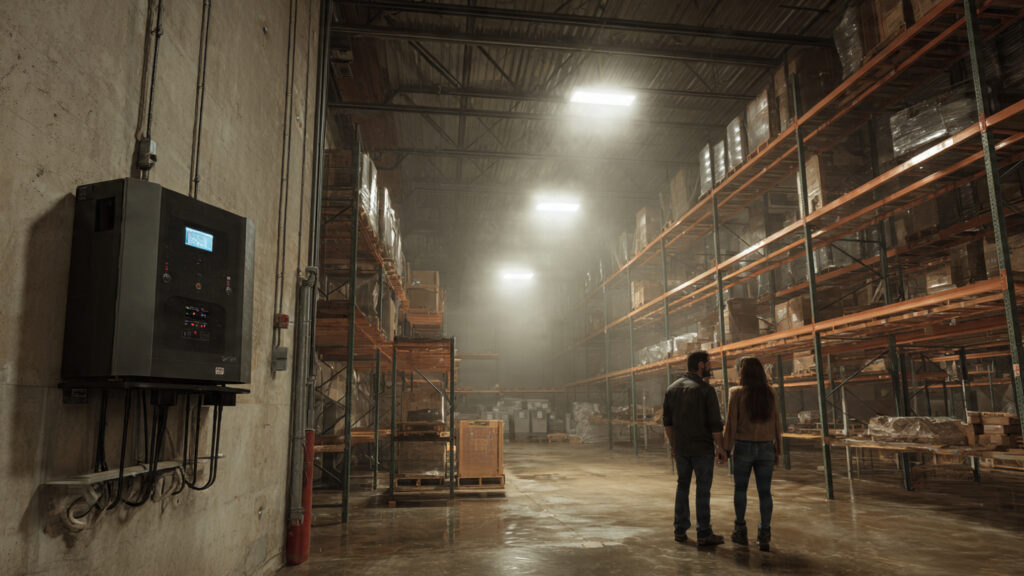 Quest Industrial Dehumidifier Running in Warehouse